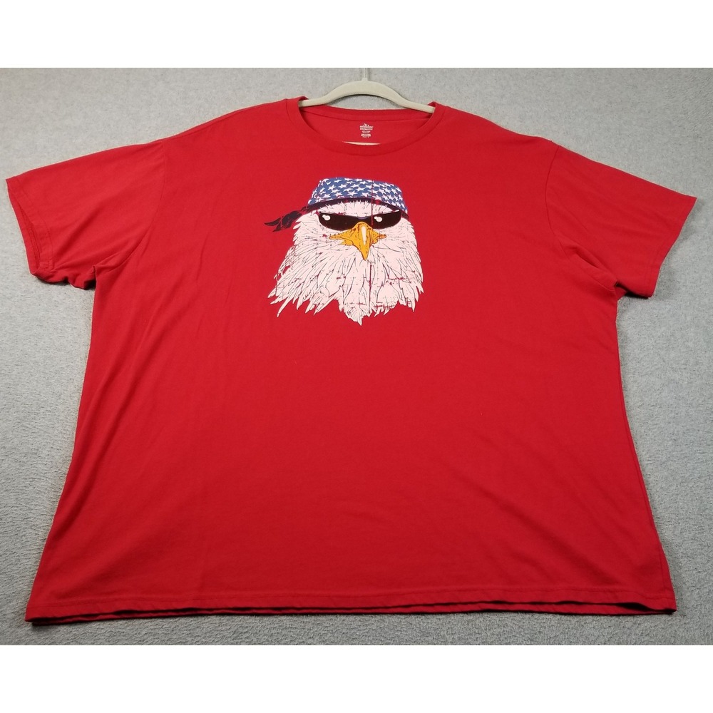 Way To Celebrate T-Shirt Mens 3XL Red Patriotic‎ Eagle Bandana USA Short Sleeve